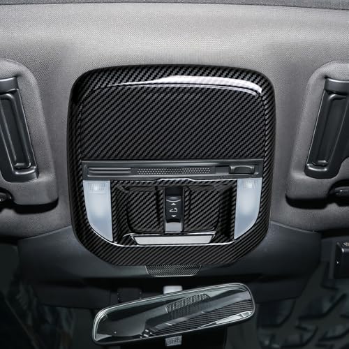 Front Roof Reading Light Lamp Cover Interior Trim Decal Only for 2025 2026 Subaru Forester Accessories ABS Carbon Fiber Stickers (Front Roof Reading Light Decal)