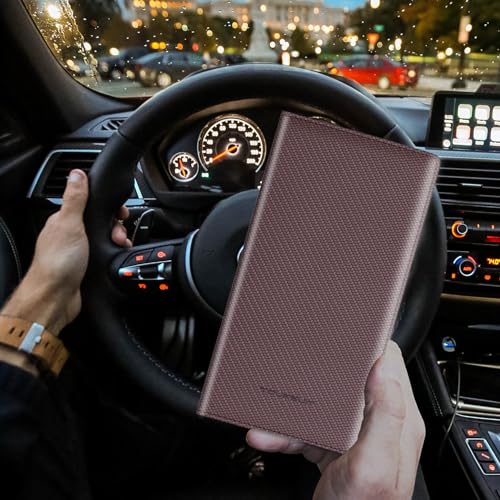 Car Registration & Insurance Card Holder (Carbon Coffee)