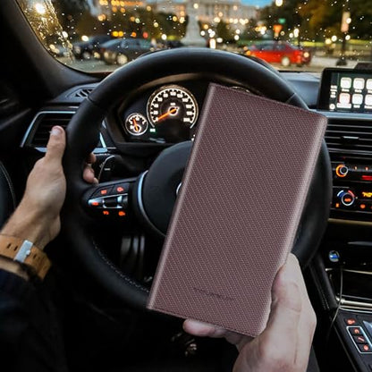 Car Registration & Insurance Card Holder (Carbon Coffee)