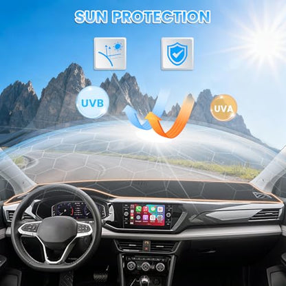 Black Dash Cover Compatible with Volkswagen VW Taos 2022 (Taos 22-24(Black))