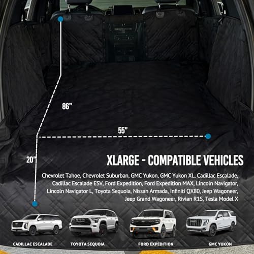 Bulldogology Cargo Mesh SUV Cargo Liner for Dogs (Mesh Black / XL)