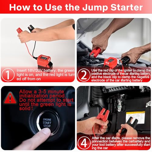 Jump Starter Compatible with Milwaukee 18V Batteries