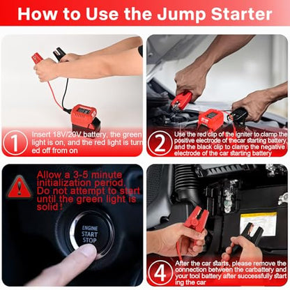 Jump Starter Compatible with Milwaukee 18V Batteries