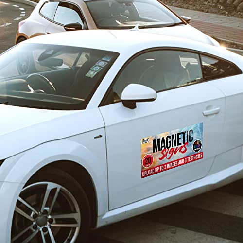 2 Pack Personalized Magnetic Signs for Vehicles (Design E)