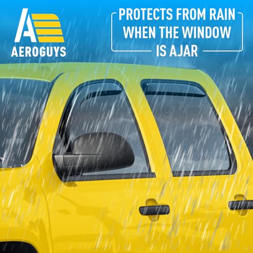 Extra Durable Window Deflectors In (For Chevy Silverado 07-13 Crew Cab)