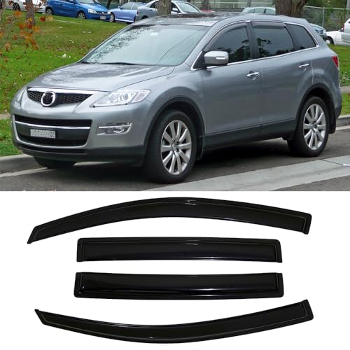 4pcs Window Visors Rain Guards for 2007 (2007-2015 Mazda CX9)