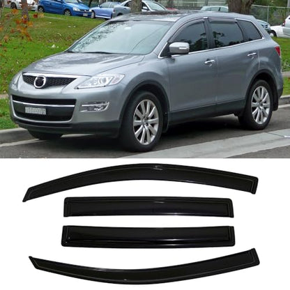 4pcs Window Visors Rain Guards for 2007 (2007-2015 Mazda CX9)