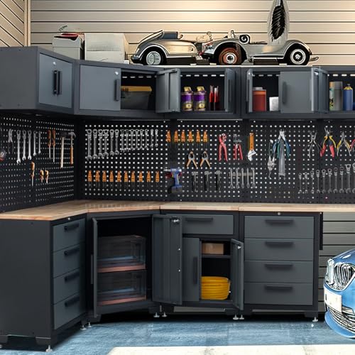 15 Piece Corner Garage Storage Cabinet System (Set)