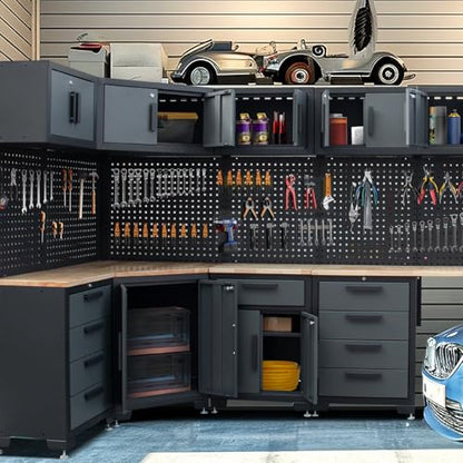 15 Piece Corner Garage Storage Cabinet System (Set)