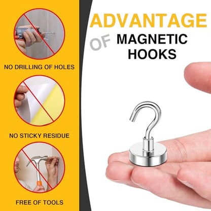 Magnetic Hooks (Silver / 0.63in)
