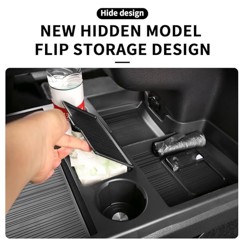 Compatible with 2026 Toyota Sienna Center Console Organizer with Cup Holder (black)