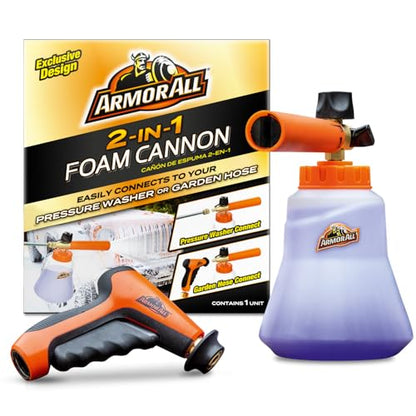 2-in-1 Foam Cannon Kit for Garden Hoses and Power Washers (1 Count (Pack of 1) / Foam Cannon (1 pack))