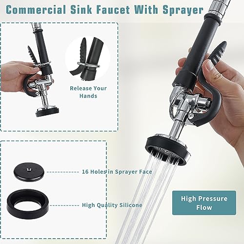 Commercial Kitchen Faucet (Chrome)