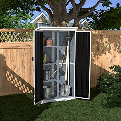 Outdoor Storage Cabinet (Grey/Black / 65.5"H)
