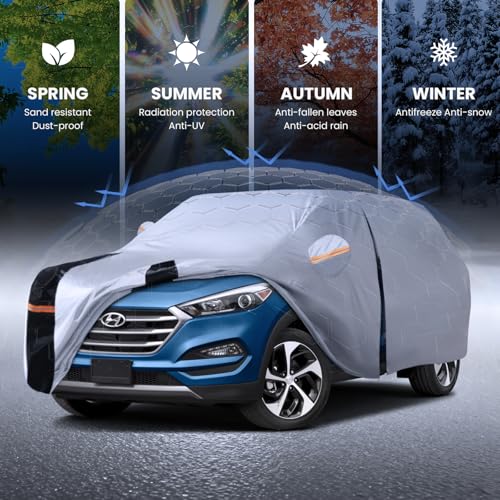 Multi Layer Car Cover Custom Fit for Hyundai Tucson (W.Custom Fit Hyundai Tucson(ix35) / White Car Cover)