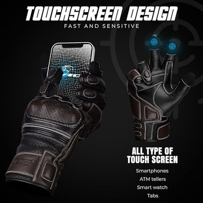 Motorcycle Gloves (Ninja Brown / XX-Large)