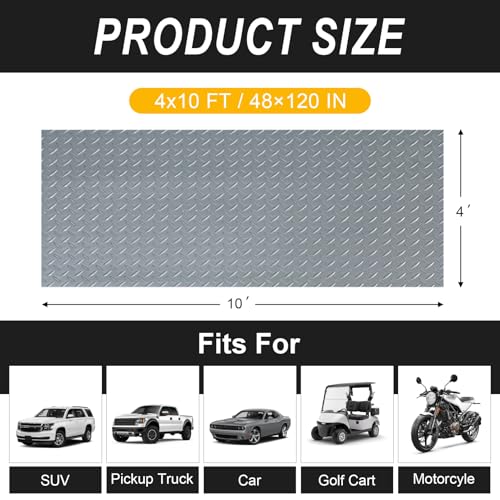 4x10FT Garage Floor Mat (4*10FT / Grey)