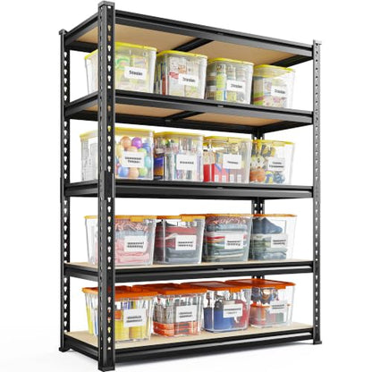 2400 Lbs Garage Shelving for Basement (Black)