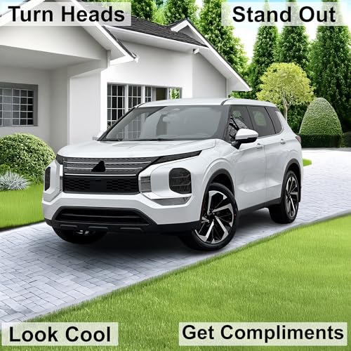 Full Headlight Head Light Tint Kit Compatible with Mitsubishi Outlander 2022 (FRONT KIT / Dark Smoke)