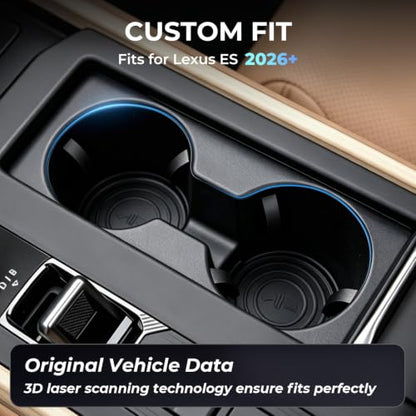 Center Console Cup Holder Inserts for Lexus ES (Fits for 2026+ ES)