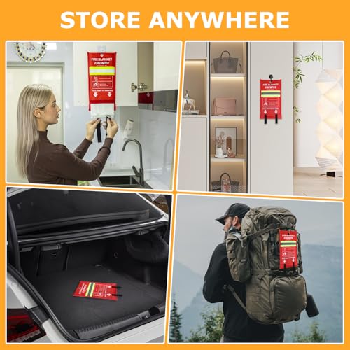 Emergency Fire Blanket (Fiberglass-2pack)
