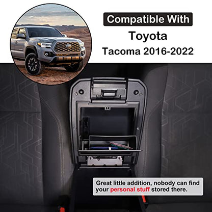Car Armrest Hidden Storage Box Compatible with Toyota Tacoma 2016 (Hidden Storage Box)
