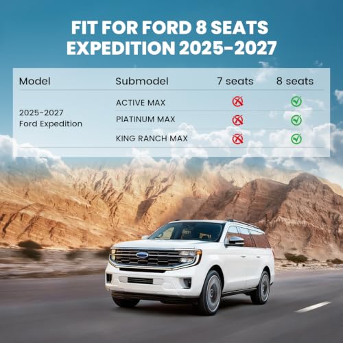 Floor Mats for Ford Expedition Max 2025 2026 2027 Fit 8 Seats