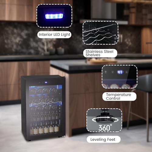 37 Bottle Wine Fridge (Black)