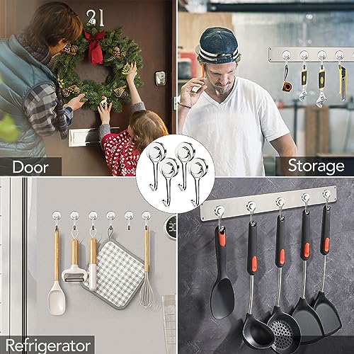 Magnetic Hooks Heavy Duty 40LB+ Swivel Swing Strong Magnet Hook (Silver / 0.78in)