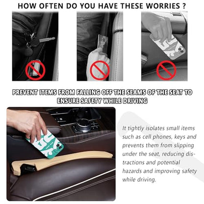 Car Seat Gap Filler 2 Pack (Beige/2pcs)