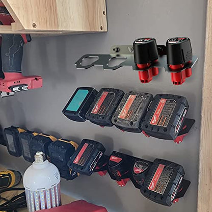 Compatible Milwaukee M12 12V Battery Rack Holder Workshops (Milwaukee Four Rack)