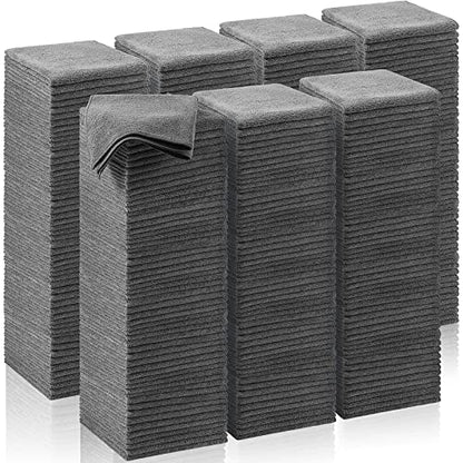 200 Pcs Microfiber Cleaning Cloth 16x16 Inch Microfiber Towels for Car Ultra Absorbent Cleaning Rags Reusable Lint Free Streak Free Detailing Towel for Car Washing Drying Dusting (Gray)