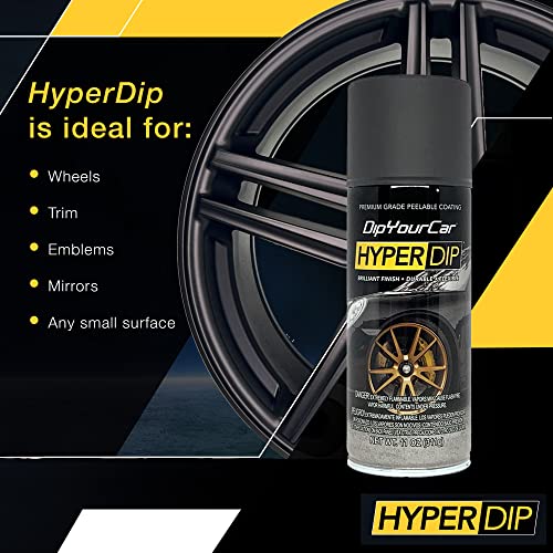 HyperDip Peelable Car Paint in a Can (11 Ounce (Pack of 1) / Frozen Black)