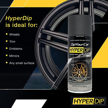 HyperDip Peelable Car Paint in a Can (11 Ounce (Pack of 1) / Frozen Black)