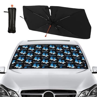 Funny Six Seven Car Windshield Sunshade Umbrella Foldable (57X31 Inch / styled45f-3)