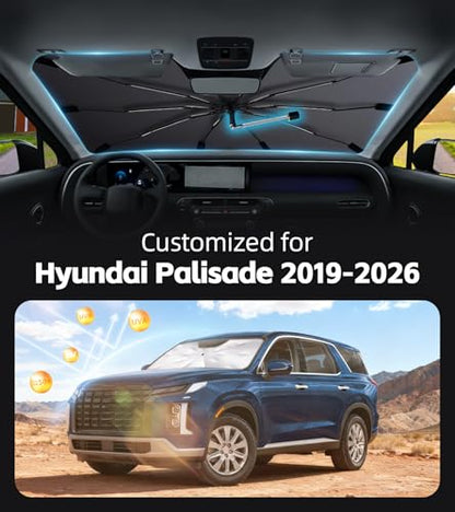 Windshield Sun Shade for Hyundai Palisade 2019 (Fit for Hyundai Palisade 2019-2026)