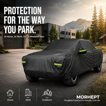 Waterproof Pickup Truck Cover (Black / Fit for Truck Length 230"-242")