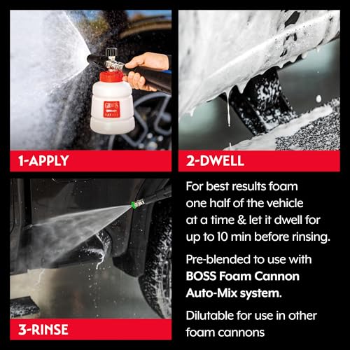 BOSS Foaming Surface Wash for Car Cleaning and Detailing (128 Fl Oz (Pack of 1))