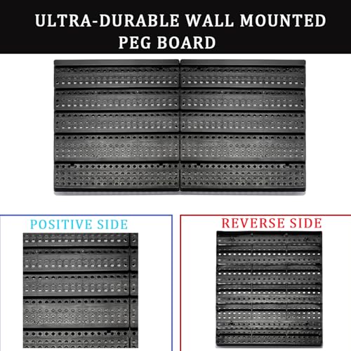 Wall Mounted Storage Bins Parts Rack 4 Colors Bin Organizer Garage Plastic Shop Tool (25.2"*16.2" / Classic)