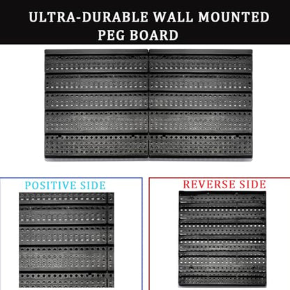 Wall Mounted Storage Bins Parts Rack 4 Colors Bin Organizer Garage Plastic Shop Tool (25.2"*16.2" / Classic)