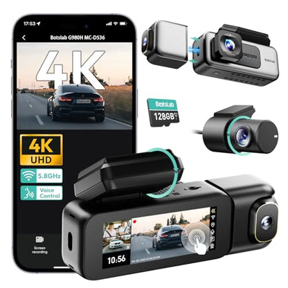 G980H 3CH】 4K 3 Channel 360° Dash Cam