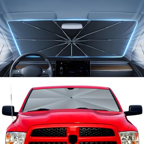 Windshield Sun Shade Umbrella for 2009 (Dodge RAM 1500 2500 3500 2009-2018)