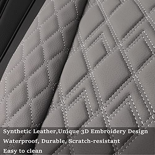 Car Seat Covers for Dodge Ram 2 Pcs Front (2 PCS Front,Black-Grey)