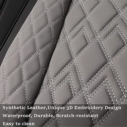 Car Seat Covers for Dodge Ram 2 Pcs Front (2 PCS Front,Black-Grey)