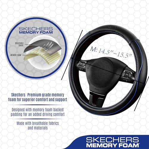Memory Foam Steering Wheel Cover (Blue)