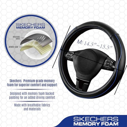 Memory Foam Steering Wheel Cover (Blue)