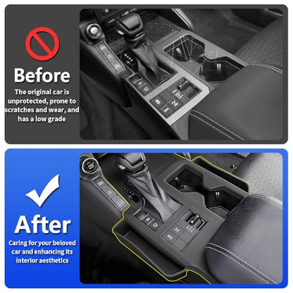 Car Center Console Organizer for Toyota Land Cruiser 2024 2025 2026 2027 Auto Interior Accessories Central Control Storage Panel Decoration Protection Cover Seat Middle Tray Frame Bag Trim