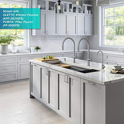 Stainless Steel 57 in Undermount Kitchen Sink KWU210 (Stainless Steel / 57 inch / Sink)