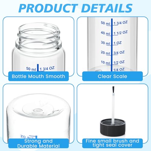 Touch up Paint Bottle with Brush Mixing Ball (Clear)