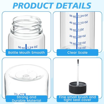 Touch up Paint Bottle with Brush Mixing Ball (Clear)